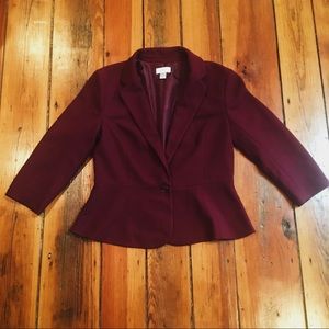 Ann Taylor Loft Burgundy Blazer